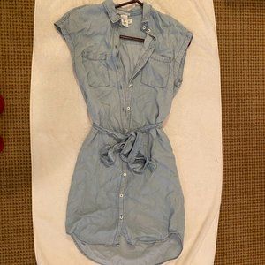 Denim tie dress
